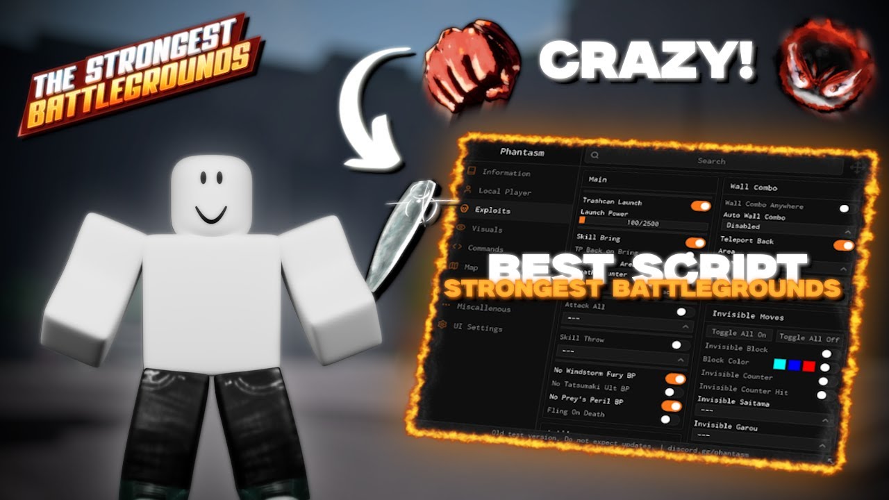 [WORKING] The BEST FREE Strongest Battlegrounds Script (Fling, Invisibility, Teleport, + More!)