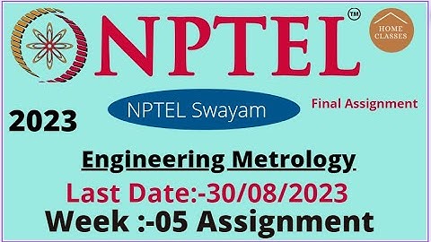 Engineering Metrology // Week 05// nptel