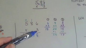 Grade 5 Math #1.6, Multiply Large Numbers by 1 digit