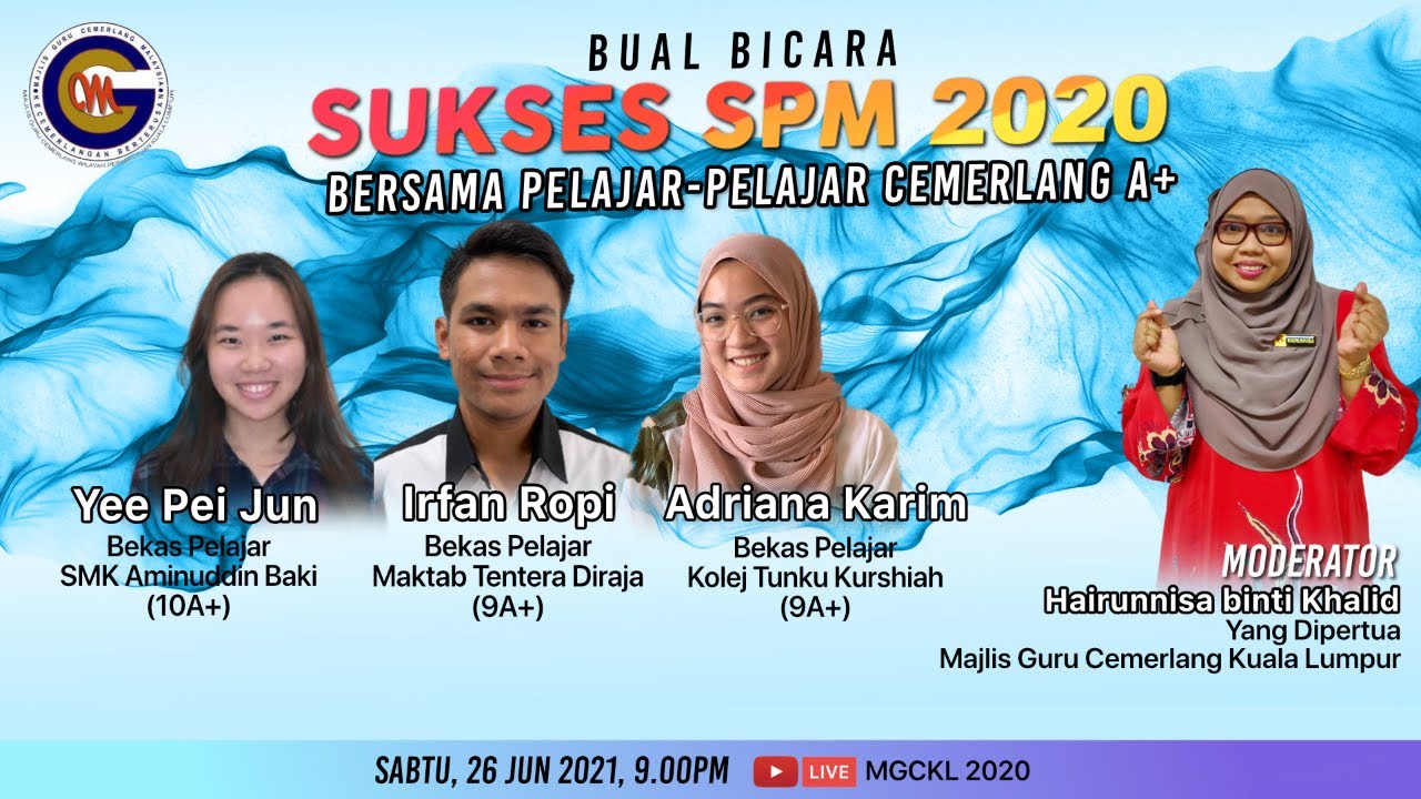 Bual Bicara Sukses Spm 2020 Bersama Pelajar Pelajar Cemerlang A Youtube