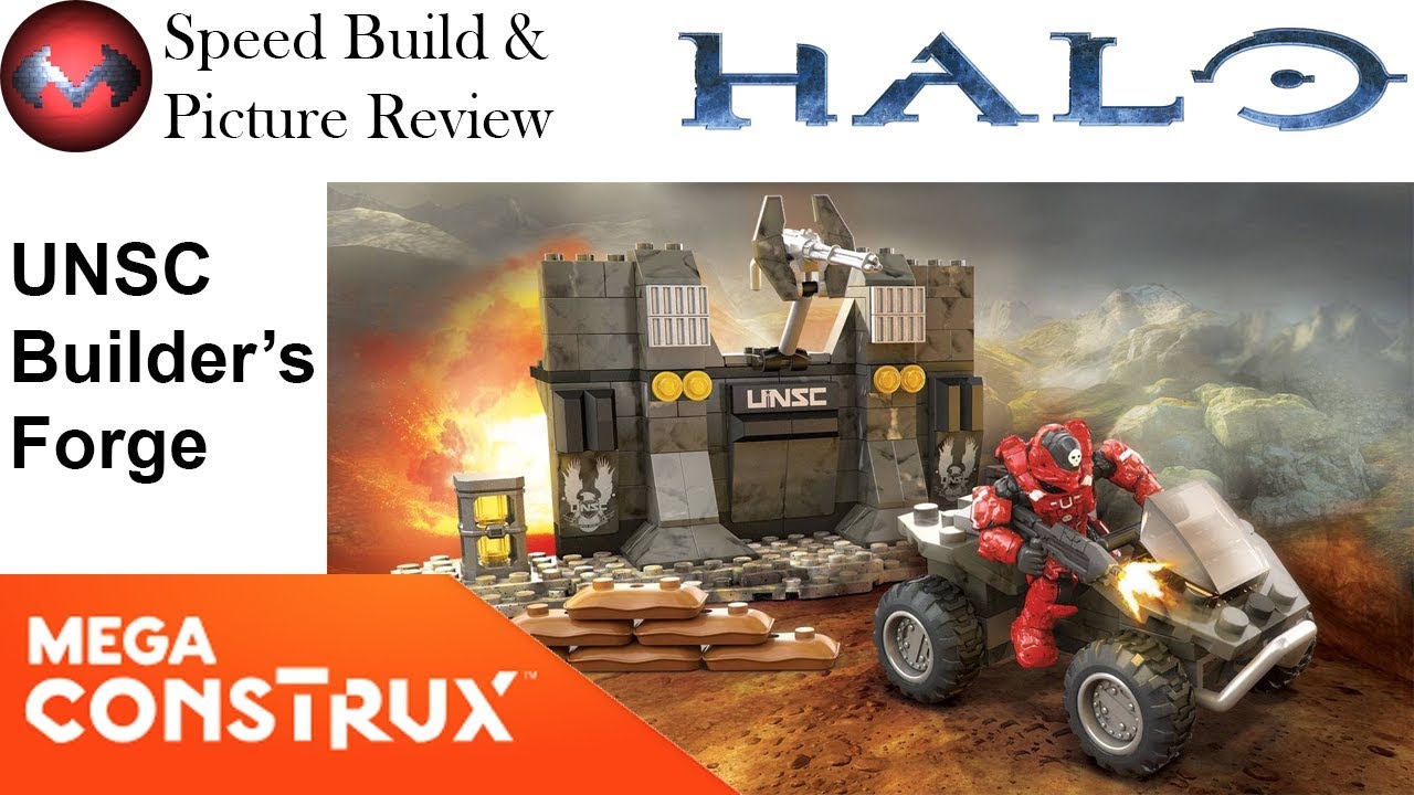 Halo - UNSC Builder's Forge WITH INSTRUCTION LINKS! - Mega Construx Speed Build and Picture Review