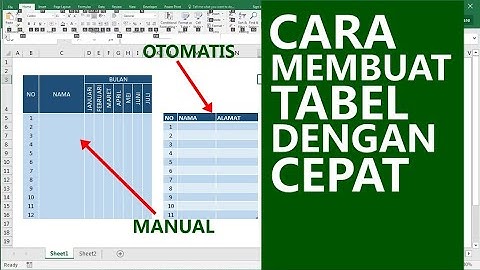 Cara Membuat Tabel di Excel dengan Cepat