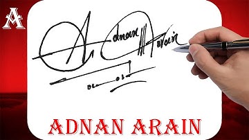 Adnan Arain Name Signature Style | A Signature Style | Signature Style of My Name Adnan Arain