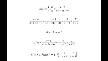 Transfer function and Impulse response for a continuous-time system