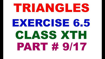 Triangles class 10 Unit 6. Ex. 6.5 question no 9. Part # 9/17. Hindi/English.