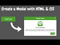 How To Create Modal Popup Box with HTML & CSS || Pure CSS Modal Box