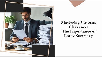 Mastering Customs Clearance: The Importance of Entry Summary