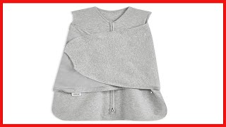 HALO 100% Cotton Sleepsack Swaddle, 3-Way Adjustable Wearable Blanket, TOG 1.5, Heather Grey, Small,