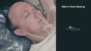 Mens Face Waxing With Supernova Depil By Helia-D