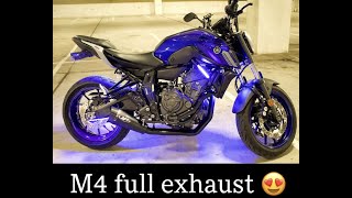 2021 Mt07 M4 Rm1 Full Exhaust Install