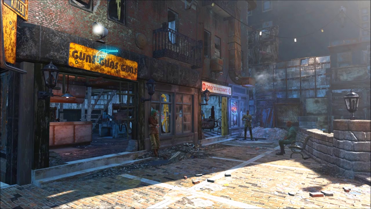 Fallout 4 - Goodneighbor Ambiance (metalic sounds, white noise, sleep)