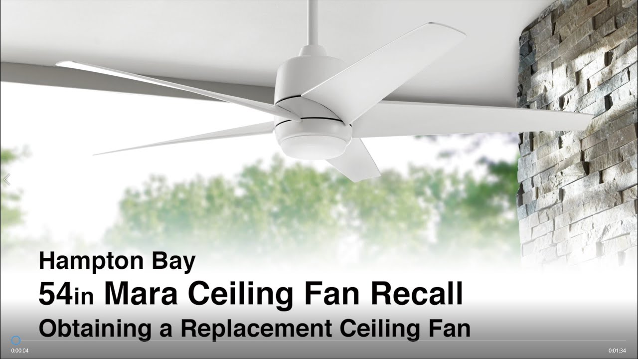 54" Mara Ceiling Fan Recall Obtaining a Replacement Fan YouTube