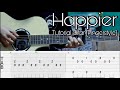 Happier - Olivia Rodrigo | Fingerstyle Guitar Tutorial | TAB+ CHORD