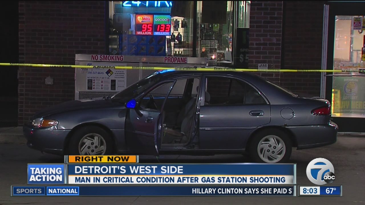 Man in critical condition after gas station shooting on Detroit's West ...