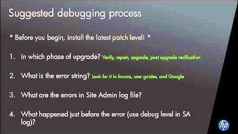 HP ALM Upgrade Troubleshooting Introduction
