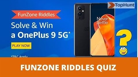 Today Amazon Funzone Riddles Quiz 6 May 2021 // Prize Oneplus 9 5g Mobile Phone