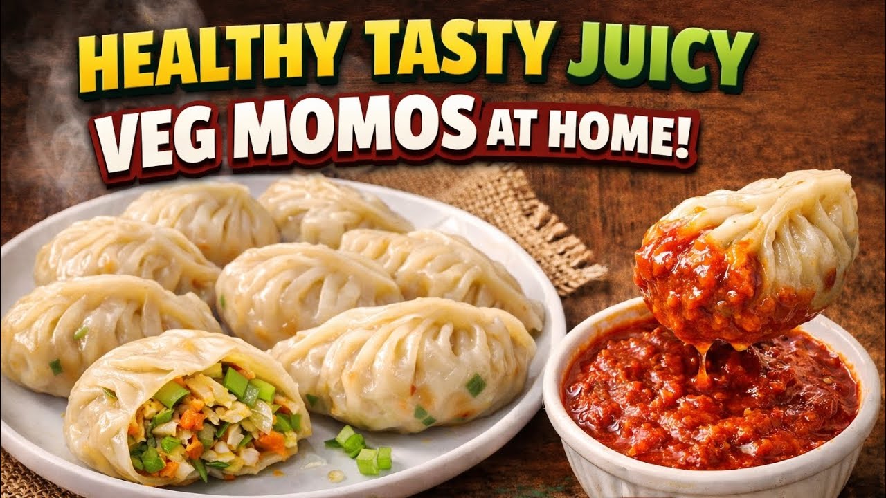 Delicious veg momos | momos chutney recipe | street food veg momos | healthy and easy momos | Try 