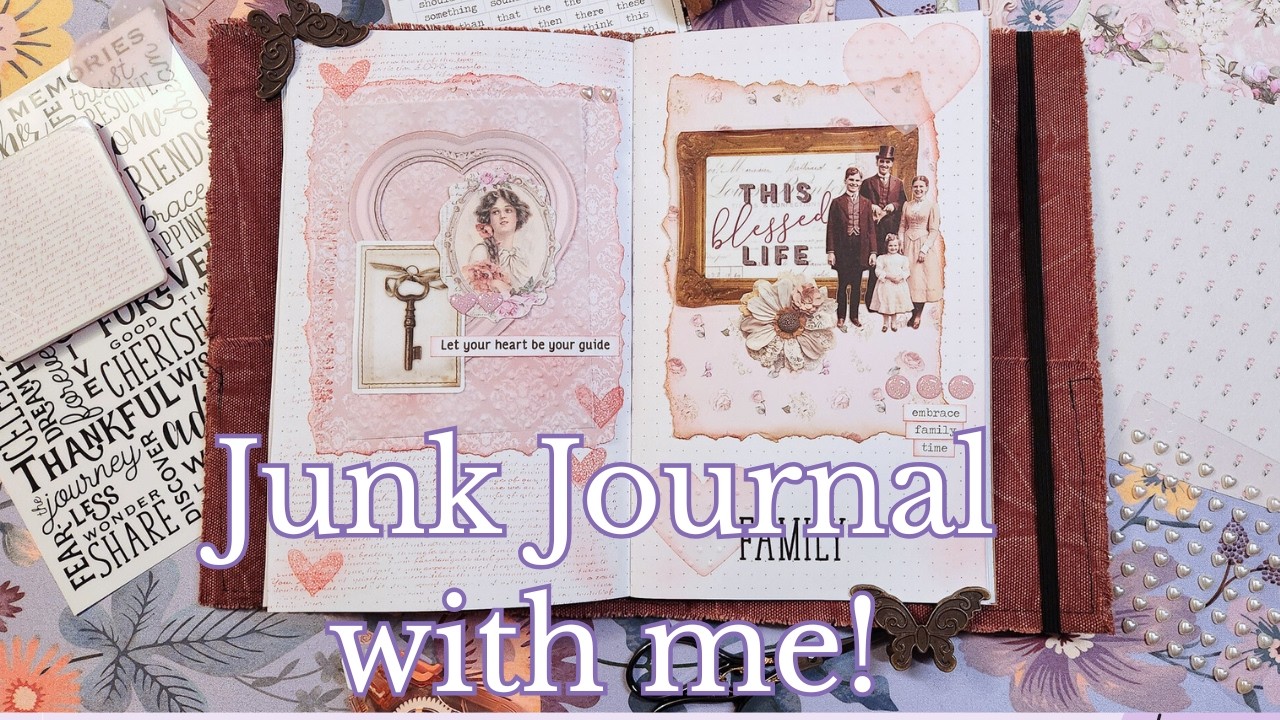 Valentine's Day Junk Journal Inspiration | Romantic Junk Journal With Me | Fill the Page Friday ✨