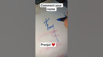#pranjal #signature #calligraphy #art #handwriting #drawing #ytshorts #youtubeshort #craft #nameart