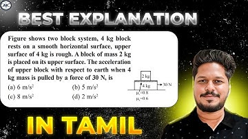 Q.37 Figure shows two block system, 4 kg block rests on a smooth horizontal surface,
