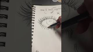 HOW I DRAW BOTTOM EYELASHES ✍️👁 #Shorts #aesthetic #art #artist #artwork #drawing #drawings