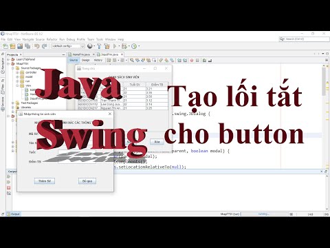Java Swing 005: Thiết lập phím tắt và chú thích chức năng cho Button.