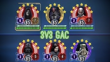 Vader vs Sith Eternal Emperor (Ultimate) 3v3 GAC