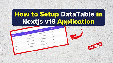 How to Setup DataTable in Nextjs v16 Tutorial || DataTable with Nextjs