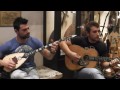 Traditional guitar and tabourobouzouko both made by tasos theodorakis