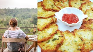 بان كيك البطاطس كيفية عملها بالبيت بطريقة سهلة ورائعة Potato Pancakes