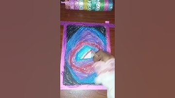 Galaxy painting with pastel colours. easy Idea. Farah Cute Idea#youtube #shorts