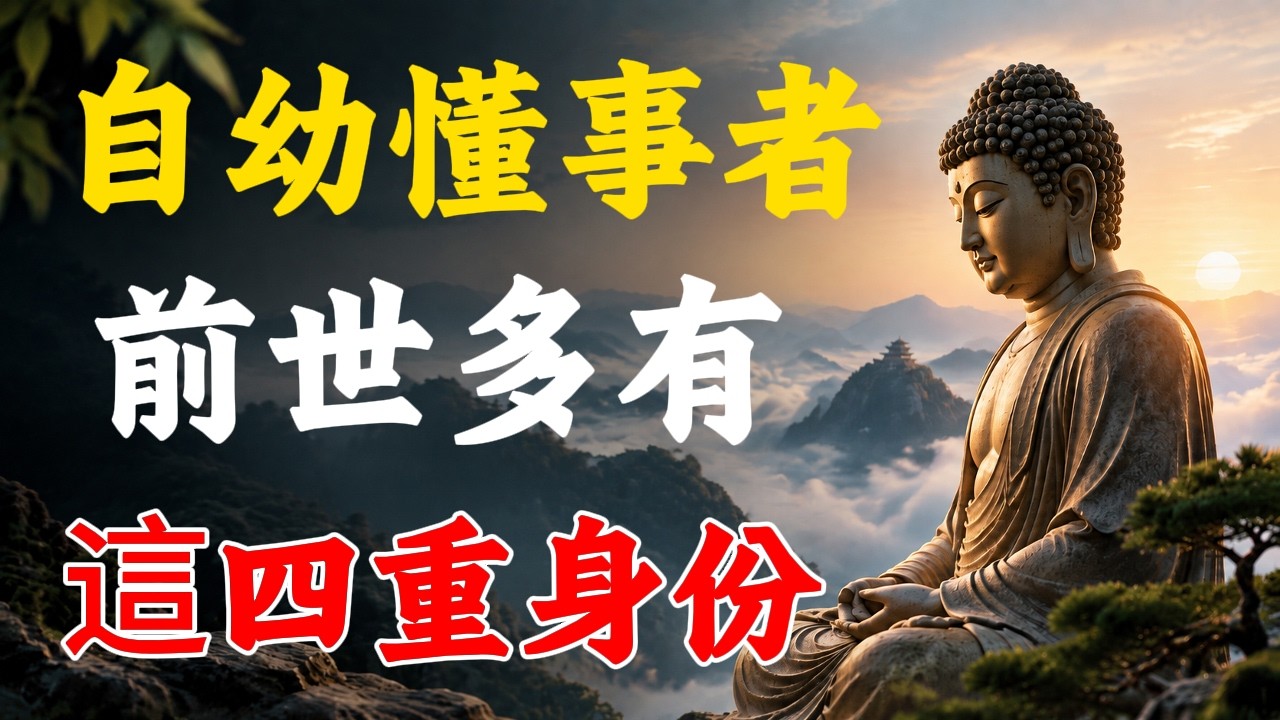 從小就懂事的人,前世多半是這四種人!佛陀揭秘心性因果,看清你是來報恩還是討債的?#因果報應 #佛法因果 #從小懂事 #宿世因果 #改命運 #修行心法 #佛學智慧 #阿賴耶識 #報恩還債 #討好型人格 縮圖