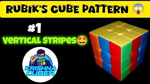 "Cool Vertical Stripes Rubik’s Cube Pattern in 1 Minute!🧊" krishnacuber