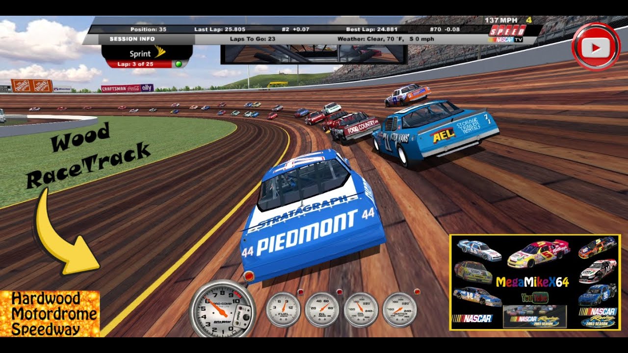 Plank Racing Game Nascar Racing 2003: Wood Plank Racetrack Similar to Bristol!!! - YouTube
