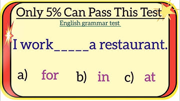 Mixed Grammar Test ✨ Only 5% Can Pass This Test 