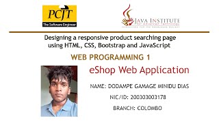 Designing a responsive product searching page - eShop Web Application - Web Programming 1 - Task 18 Net Worth