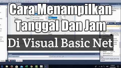 Cara Menampilkan Tanggal dan Jam di Visual Basic Net || Channel Zahby