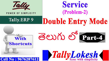Tally Tutorials in Telugu-2 (Double Entry Mode Vouchers in tally ) |Service|