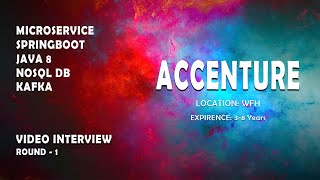 Celebrity Accenture | Java spring boot microservice | Technical Interview | Round 1 Profile
