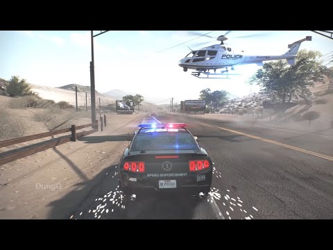 NFS Hot Pursuit Remastered Best Spike Strip Helicopter Road Block EMP With Ford Shelby GT 500