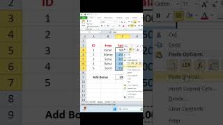 Excel Magic Trick: Add Bonus to All Salaries at Once! 💰 | Paste Special Trick | #Shorts #NitinSir