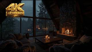 Soft Thunder, Falling Rain &amp; a Fire's Whisper 🌧️ A Cinematic Ambience for the Soul | White Noise