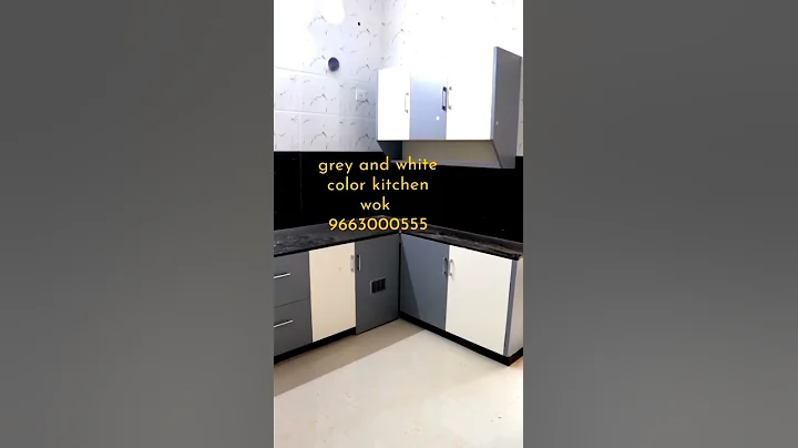 grey and white color modular kitchen ,grey color pvc kitchen cabinets work in karur 9663000555