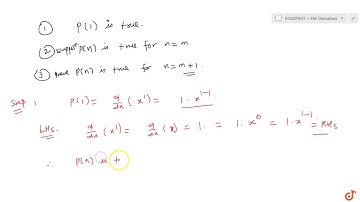 Using mathematical induction prove that : `d/(dx)(x^n)=n x^(n-1)` for all `n in NN`.