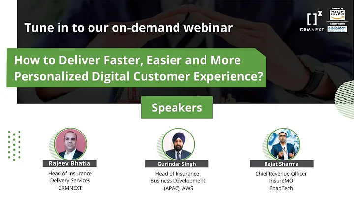 Webinar | How can Insurers Deliver a Faster, Easier, and Personalized Digital Customer Experience?
