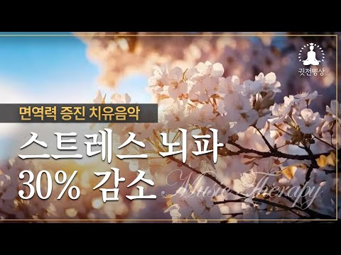 ☯ 하루 한번만 들어라! 스트레스 뇌파 30% 감소, 면역력 증진 치유음악 (Music Therapy) 피아노 ▶벚꽃음악 - CH Korea Meditation MUSIC