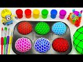 Satisfying l how to make rainbow lollipop slime with stress balls cutting asmr 12