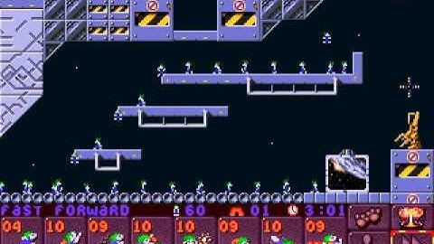 DOS Lemmings 2: The Tribes Space 1 HIT THE SPACE BAR