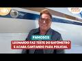 Leonardo faz teste do bafômetro e acaba cantando para policial | Melhor da Tarde