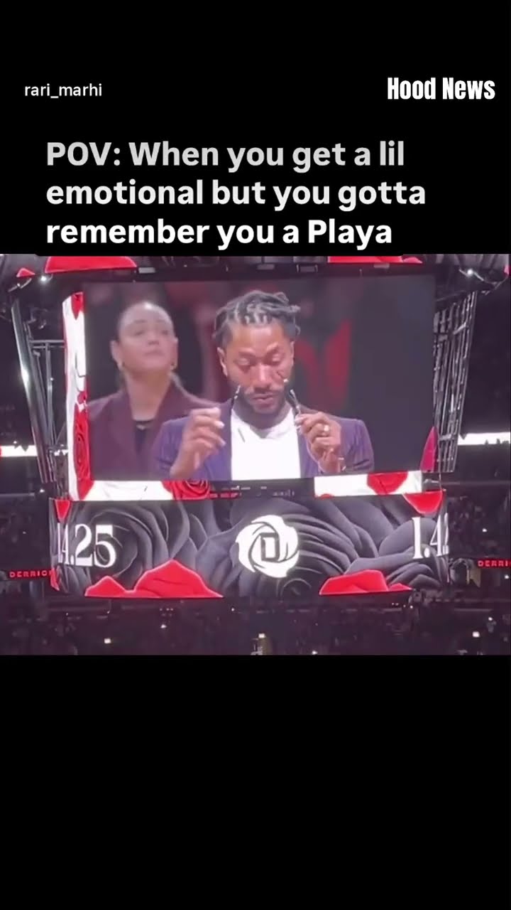 When you get a lil emotional #hoodnews #derrickrose #drose #NBA #chicagobulls #emotional #shortvideo